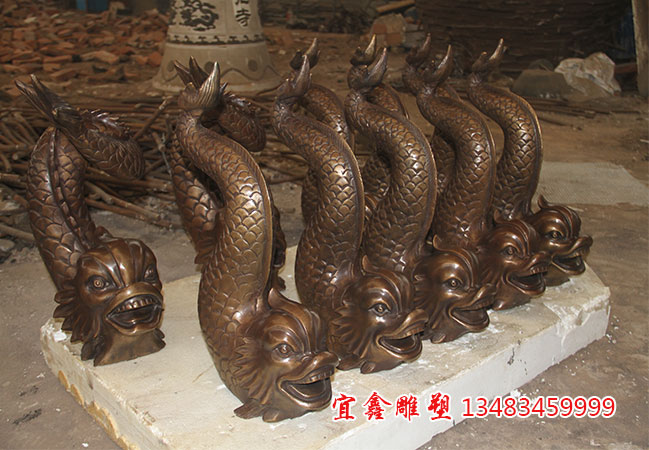 鱼龙工艺品_鱼龙铜雕塑