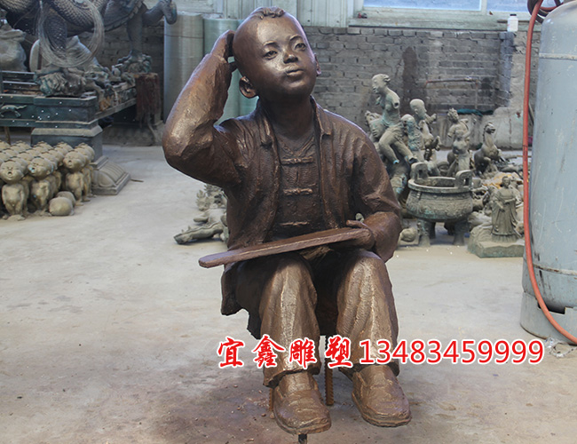 儿童铸铜雕塑